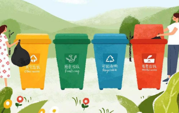 四种垃圾分类的英文是什么?