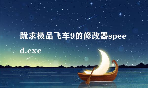 跪求极品飞车9的修改器speed.exe