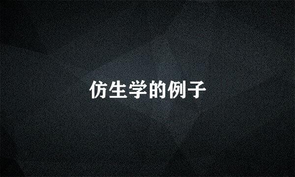 仿生学的例子