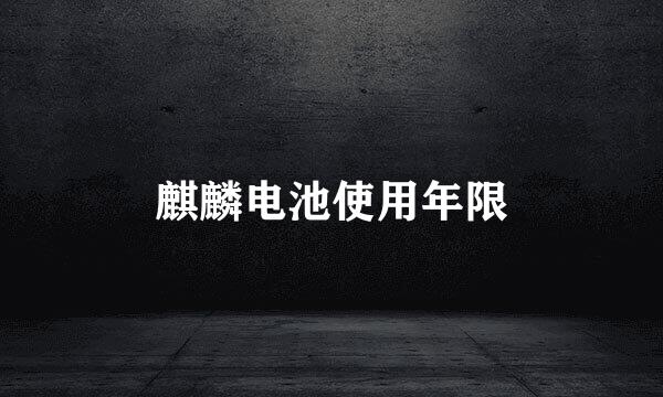麒麟电池使用年限