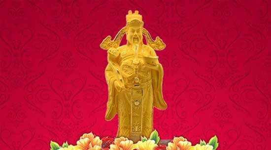 店讲教受季声足里财神爷摆放位置方向与位置