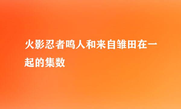 火影忍者鸣人和来自雏田在一起的集数