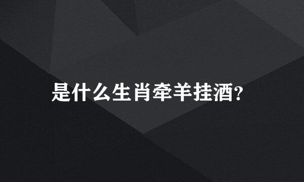 是什么生肖牵羊挂酒？