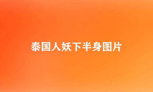 泰国人妖下半身图片