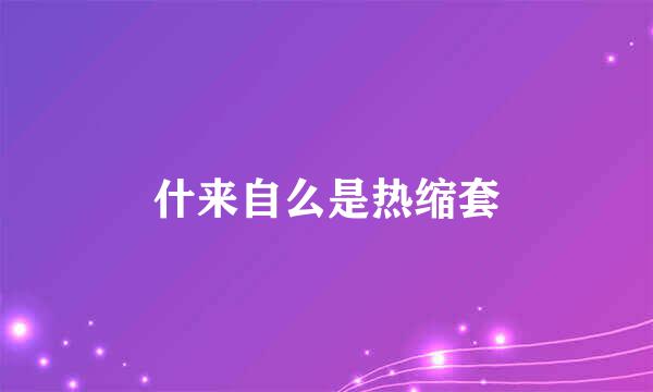 什来自么是热缩套