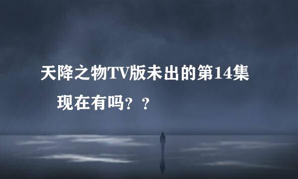 天降之物TV版未出的第14集 现在有吗？？