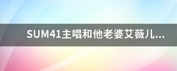 SUM41主唱和他老婆艾薇儿的详细资料。