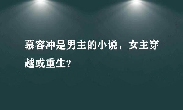 慕容冲是男主的小说，女主穿越或重生？