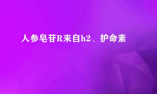 人参皂苷R来自h2、护命素