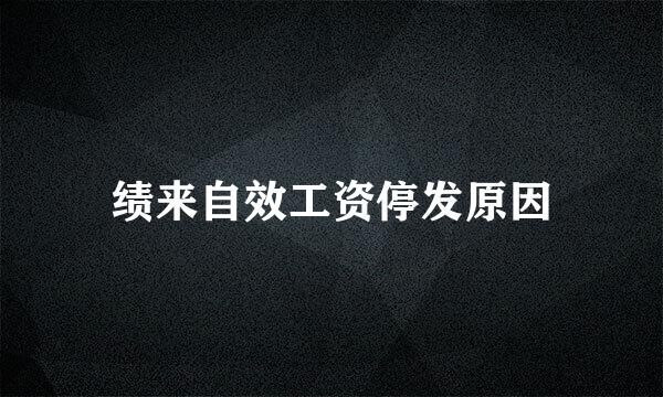绩来自效工资停发原因