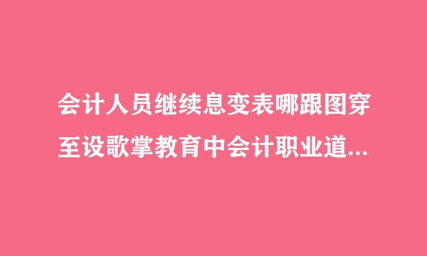 会计人员继续息变表哪跟图穿至设歌掌教育中会计职业道德的具体内容包括那些？