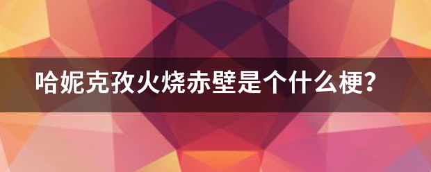 哈妮克孜火烧赤壁是个什么梗？