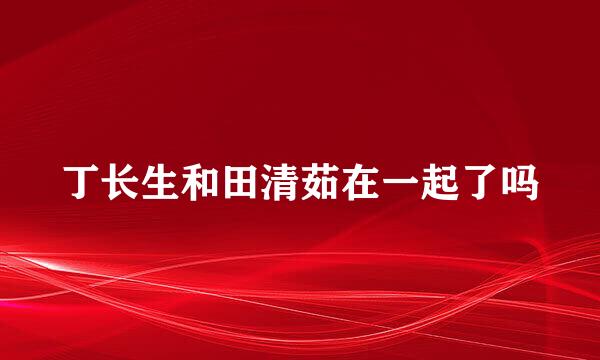 丁长生和田清茹在一起了吗