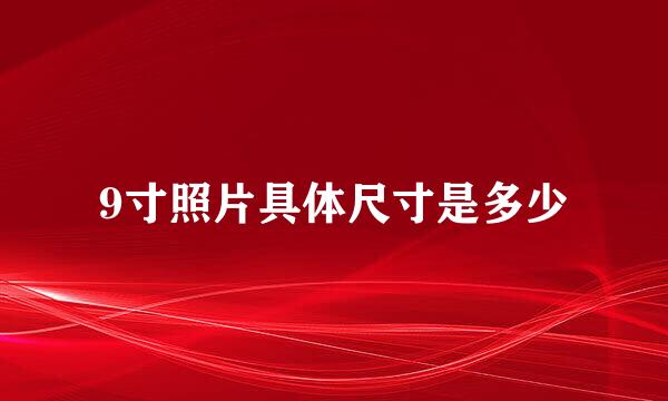 9寸照片具体尺寸是多少