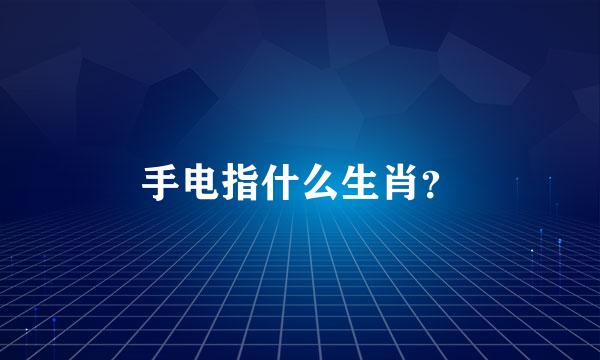 手电指什么生肖？