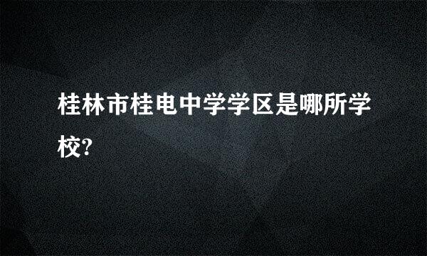 桂林市桂电中学学区是哪所学校?
