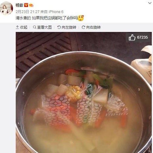 杨紫为了减肥吃水煮菜是怎么回事？