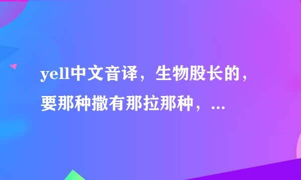 yell中文音译，生物股长的，要那种撒有那拉那种，不会日文啊，看不会罗马音啊