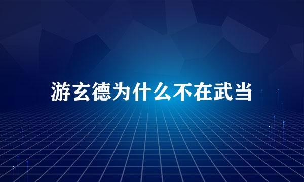 游玄德为什么不在武当