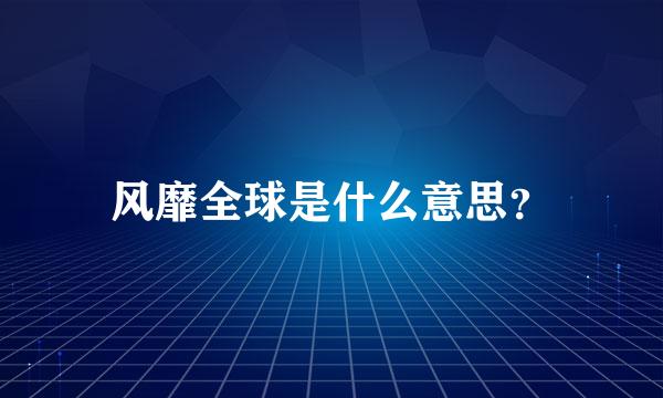 风靡全球是什么意思？