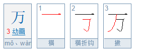 万的笔顺怎么写