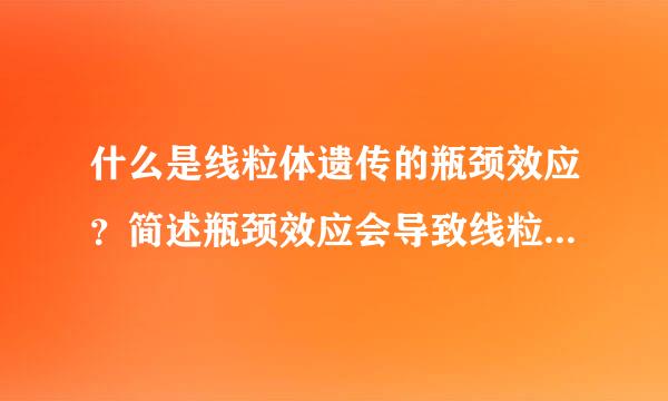 什么是线粒体遗传的瓶颈效应？简述瓶颈效应会导致线粒体疾病在患者子女再发率出现结果和原因？