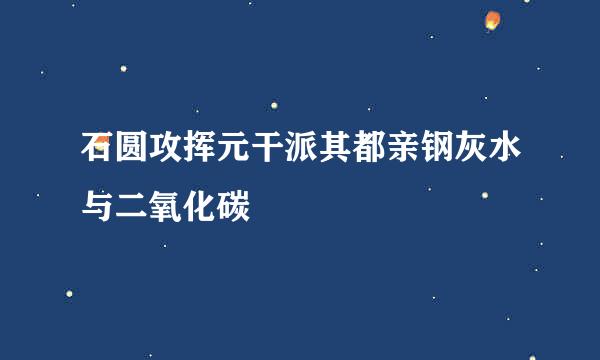 石圆攻挥元干派其都亲钢灰水与二氧化碳