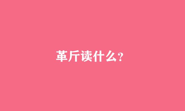 革斤读什么？