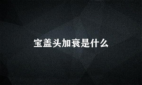 宝盖头加衰是什么