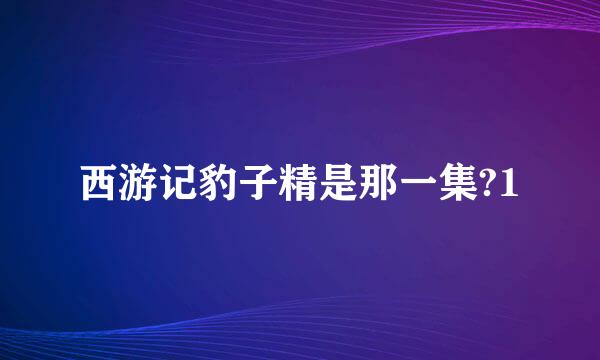 西游记豹子精是那一集?1