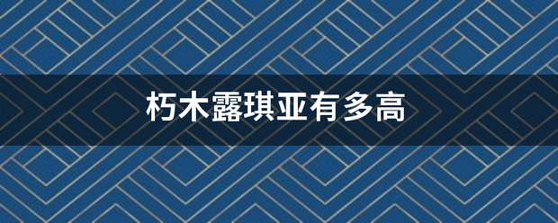 朽木露琪亚有多高