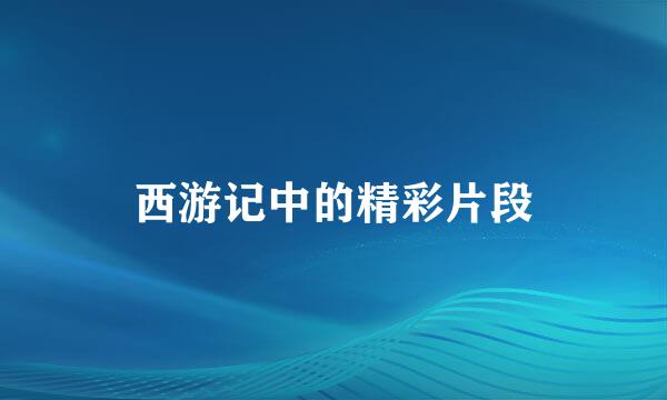 西游记中的精彩片段