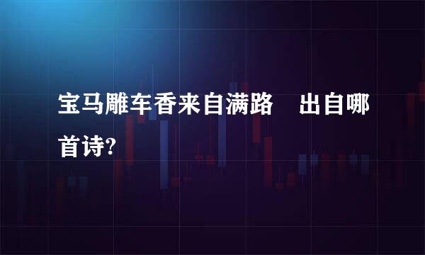 宝马雕车香来自满路 出自哪首诗?