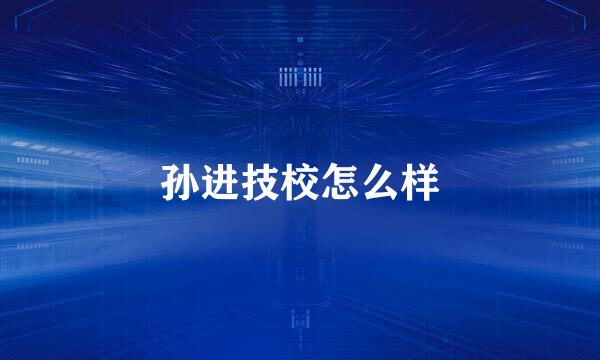 孙进技校怎么样