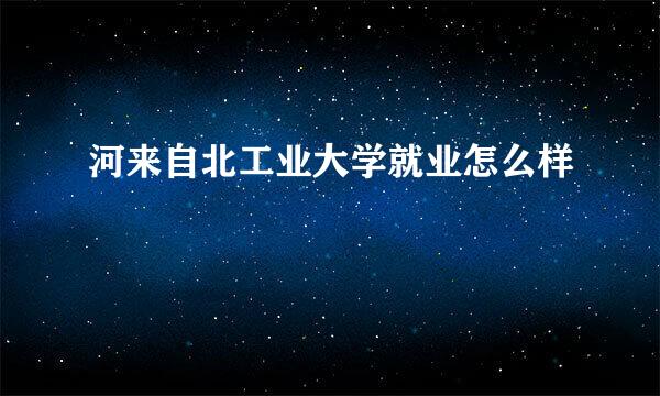 河来自北工业大学就业怎么样
