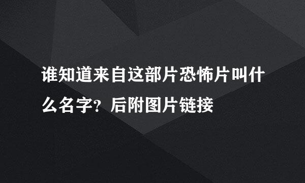谁知道来自这部片恐怖片叫什么名字？后附图片链接