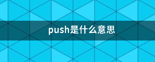 push是什么意思