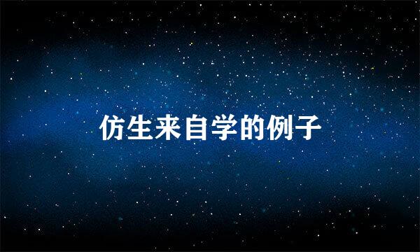 仿生来自学的例子