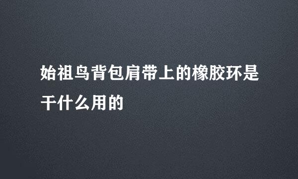 始祖鸟背包肩带上的橡胶环是干什么用的