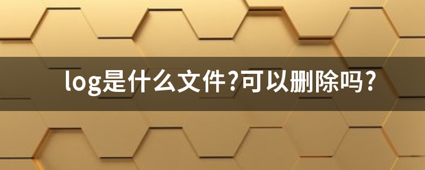 log是什么文件?可以删除吗?
