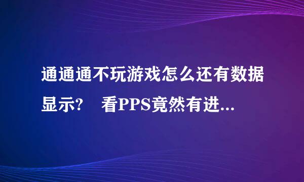 通通通不玩游戏怎么还有数据显示? 看PPS竟然有进程。 那玩游戏的时候，影响游戏吗?
