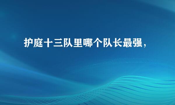 护庭十三队里哪个队长最强，