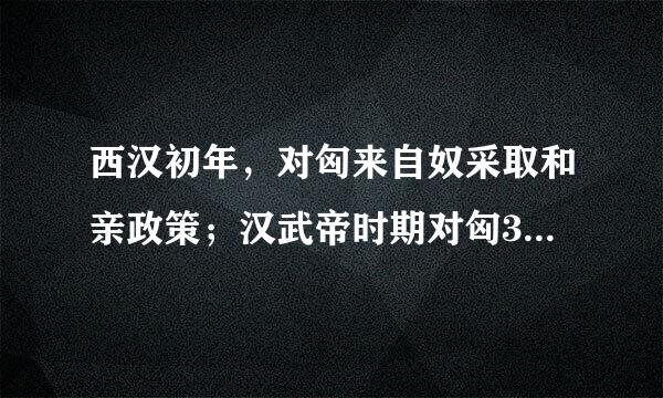 西汉初年，对匈来自奴采取和亲政策；汉武帝时期对匈360问答奴进行大规模反击战。为什么会有这样的变化？汉武帝时怎样获得胜利的？
