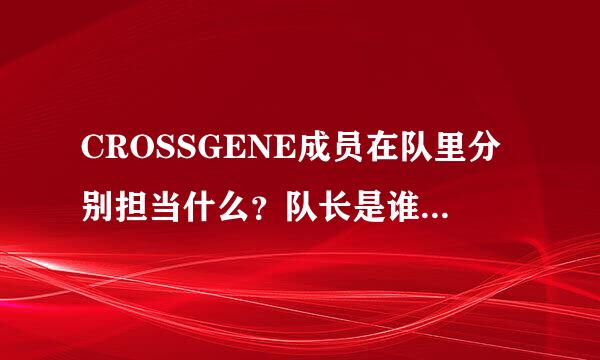 CROSSGENE成员在队里分别担当什么？队长是谁？门面是原昊吗？