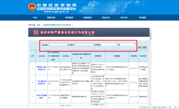 如何在中国政府采购网渠道查询信用记录失信被执行人
