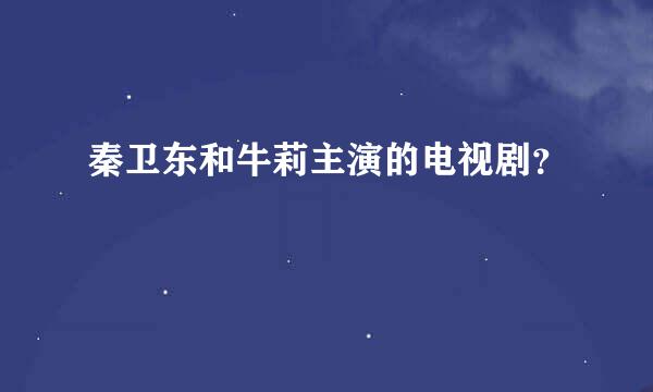 秦卫东和牛莉主演的电视剧？