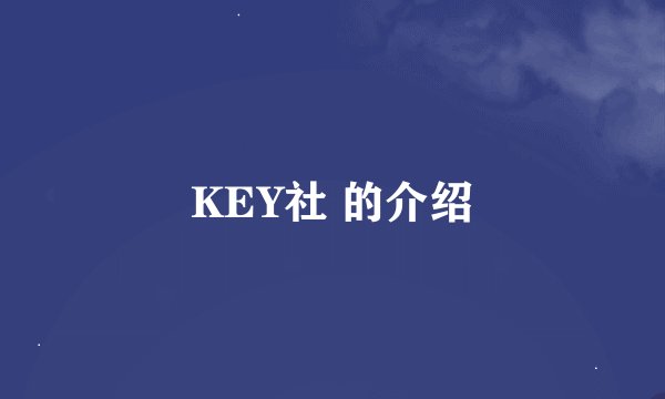 KEY社 的介绍
