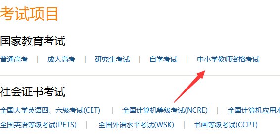 中小学教师资格考试网怎么进入？