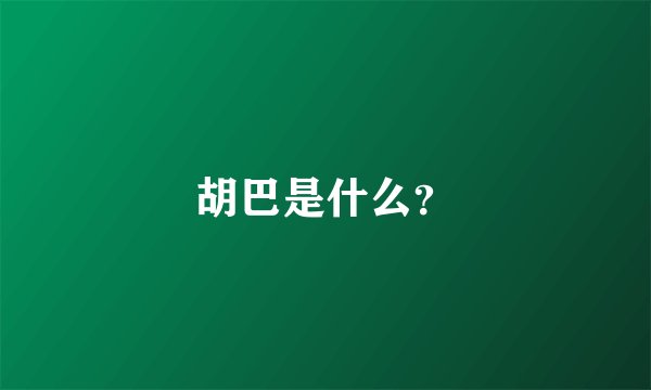 胡巴是什么？