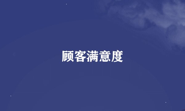 顾客满意度